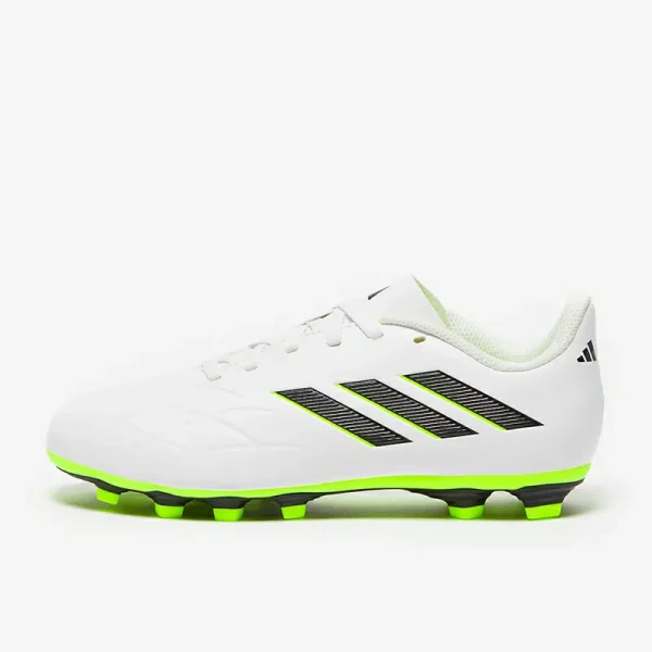 Adidas Børn Copa Pure.4 FG - Hvide/Core Sorte/Lucid Citron Fodboldstøvler