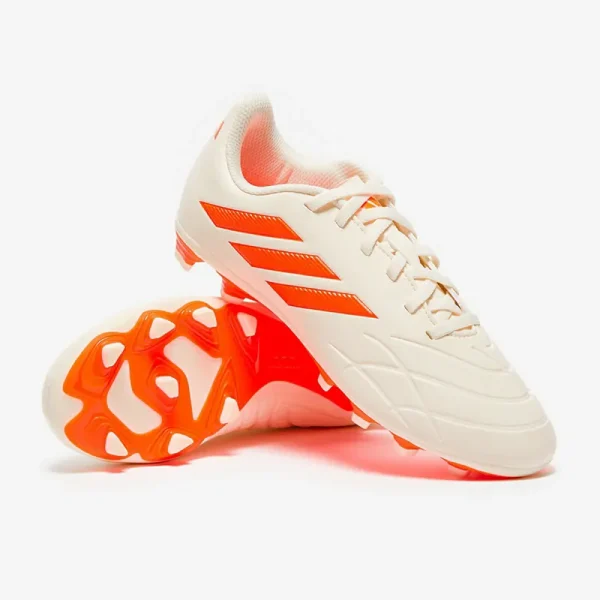 Adidas Børn Copa Pure.4 FG - Lysehvid/Solar Orange/Lysehvid Fodboldstøvler