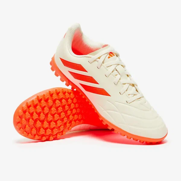 Adidas Børn Copa Pure.4 TF - Lysehvid/Solar Orange/Lysehvid Fodboldstøvler