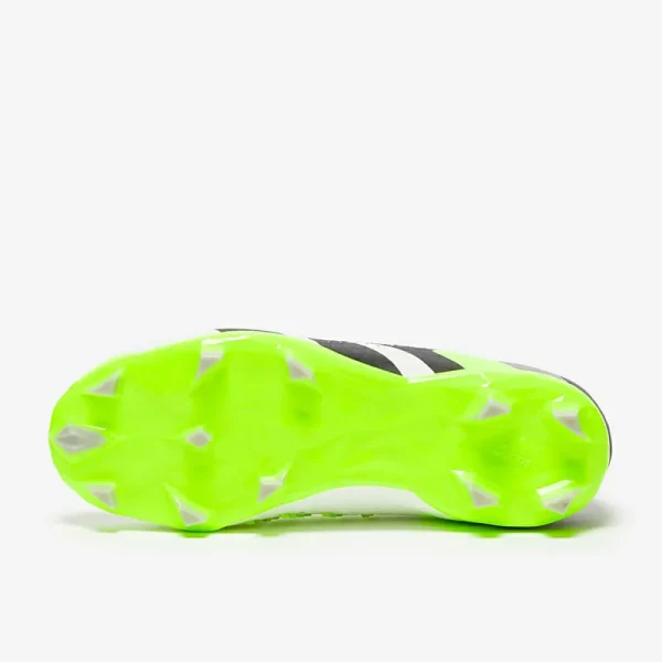 Adidas Børn PRødator Accuracy+ FG - Hvide/Core Sorte/Lucid Citron Fodboldstøvler