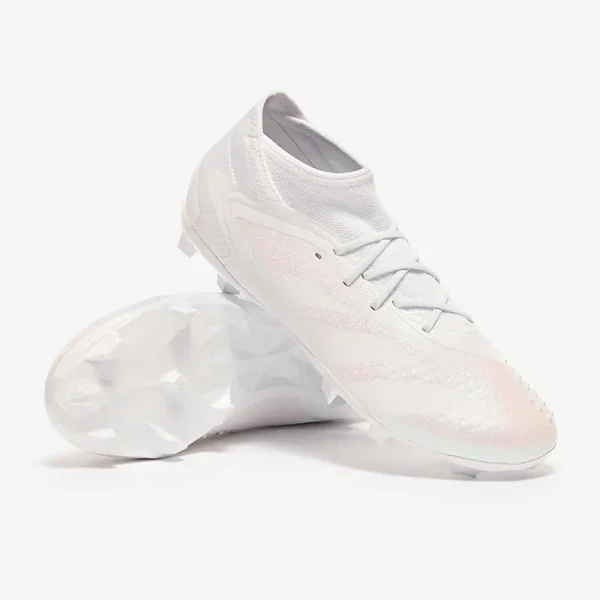 Adidas Børn PRødator Accuracy.1 FG - Hvide/Hvide/Core Sorte Fodboldstøvler