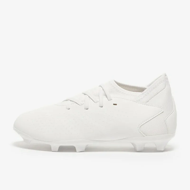 Adidas Børn PRødator Accuracy.3 FG - Hvide/Hvide/Core Sorte Fodboldstøvler