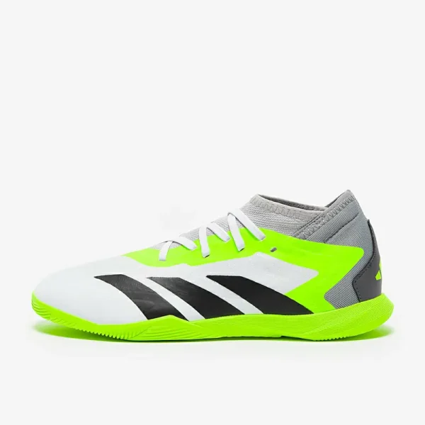 Adidas Børn PRødator Accuracy.3 IN - Hvide/Core Sorte/Lucid Citron Fodboldstøvler