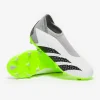 Adidas Børn PRødator Accuracy.3 uden snørebånd FG - Hvide/Core Sorte/Lucid Citron Fodboldstøvler