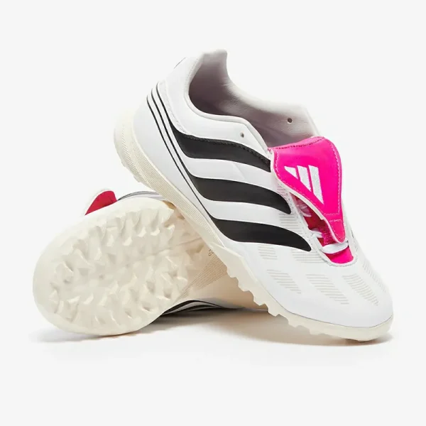 Adidas Børn PRødator Precision.3 TF - Ftwr Hvide/Core Sorte/Team Shock Lyserøde Fodboldstøvler