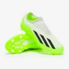 Adidas Børn X Crazyfast.3 uden snørebånd FG - Hvide/Core Sorte/Lucid Citron Fodboldstøvler