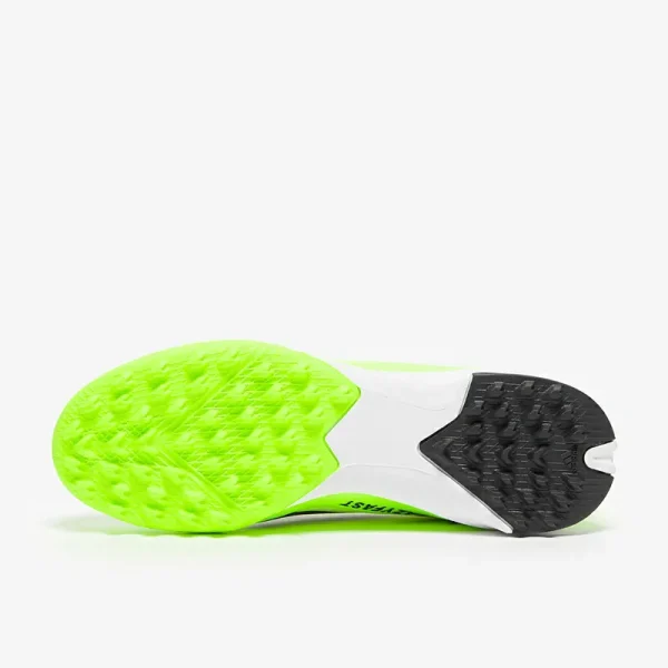 Adidas Børn X Crazyfast.3 uden snørebånd TF - Hvide/Core Sorte/Lucid Citron Fodboldstøvler