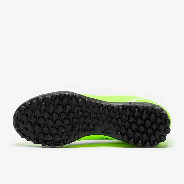Adidas Børn X Crazyfast.4 TF - Hvide/Core Sorte/Lucid Citron Fodboldstøvler