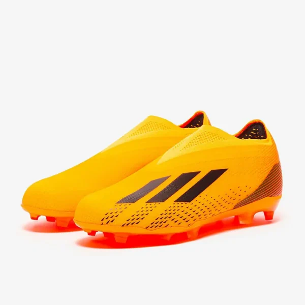 Adidas Børn X Speedportal+ FG - Solar Guld/Core Sorte/Team Solar Orange Fodboldstøvler