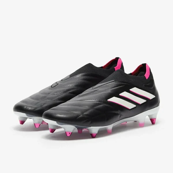Adidas Copa Pure+ SG - Core Sorte/Zero Met/Team Shock Lyserøde Fodboldstøvler