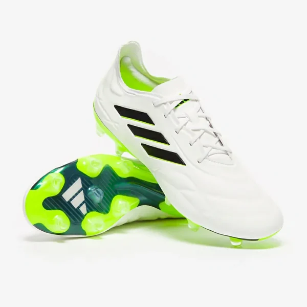Adidas Copa Pure.1 FG - Hvide/Core Sorte/Lucid Citron Fodboldstøvler
