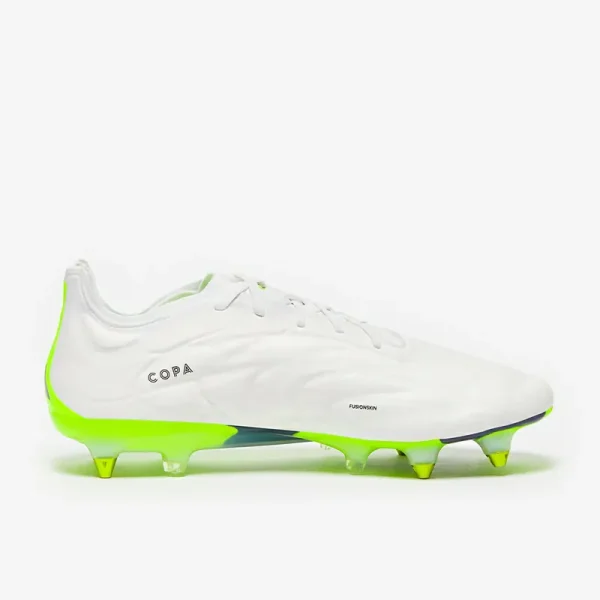 Adidas Copa Pure.1 SG - Hvide/Core Sorte/Lucid Citron Fodboldstøvler