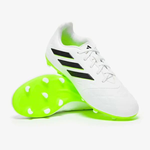 Adidas Copa Pure.3 FG - Hvide/Core Sorte/Lucid Citron Fodboldstøvler