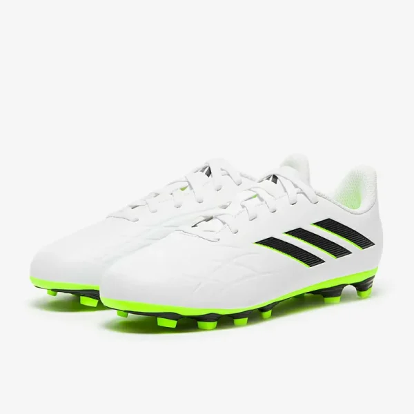 Adidas Copa Pure.4 FG - Hvide/Core Sorte/Lucid Citron Fodboldstøvler