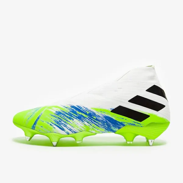 Adidas Nemeziz 19+ SG - Hvide/Grønne/Blå/Sorte Fodboldstøvler