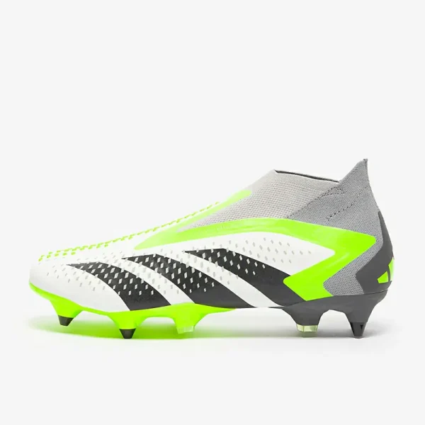 Adidas PRødator Accuracy+ SG - Hvide/Core Sorte/Lucid Citron Fodboldstøvler