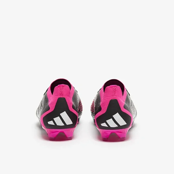Adidas PRødator Accuracy.1 Low FG - Core Sorte/Hvide/Team Shock Lyserøde Fodboldstøvler