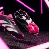 Adidas PRødator Accuracy.1 Low FG - Core Sorte/Hvide/Team Shock Lyserøde Fodboldstøvler