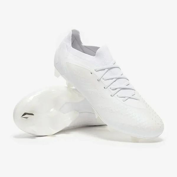 Adidas PRødator Accuracy.1 Low FG - Hvide/Hvide/Hvide Fodboldstøvler