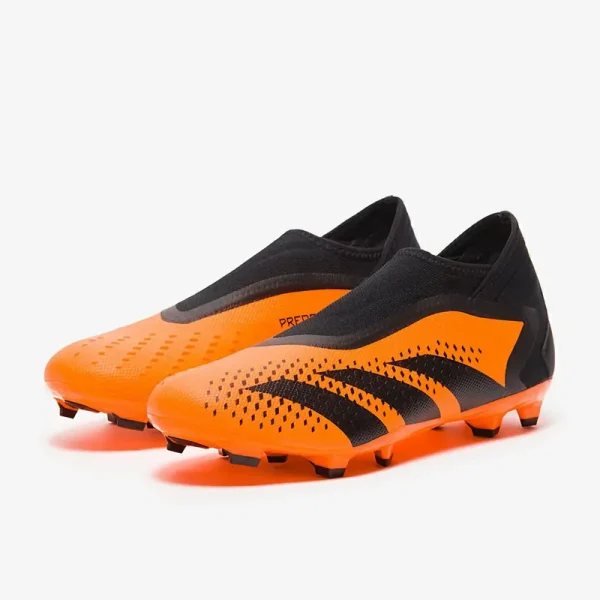 Adidas PRødator Accuracy.3 uden snørebånd FG - Team Solar Orange/Core Sorte/Core Sorte Fodboldstøvler