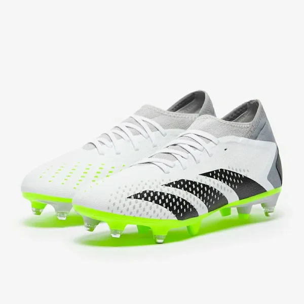 Adidas PRødator Accuracy.3 SG - Hvide/Core Sorte/Lucid Citron Fodboldstøvler