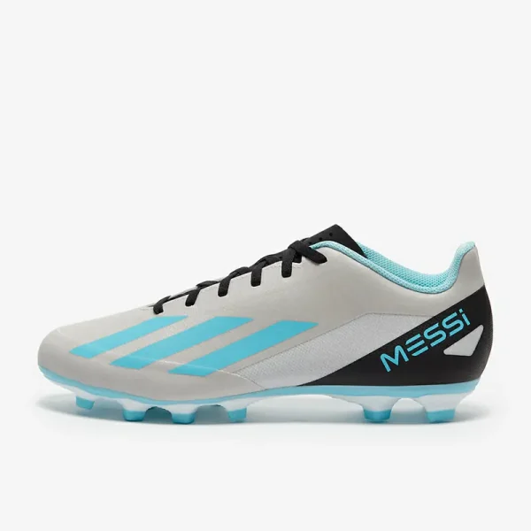 Adidas X Crazyfast Messi.4 FG - Sølv Met/Bliss Blå/Core Sorte Fodboldstøvler