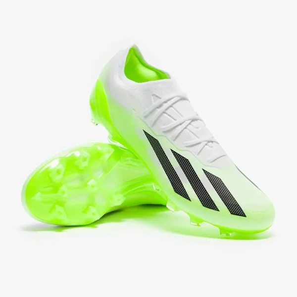 Adidas X Crazyfast.1 AG - Hvide/Core Sorte/Lucid Citron Fodboldstøvler