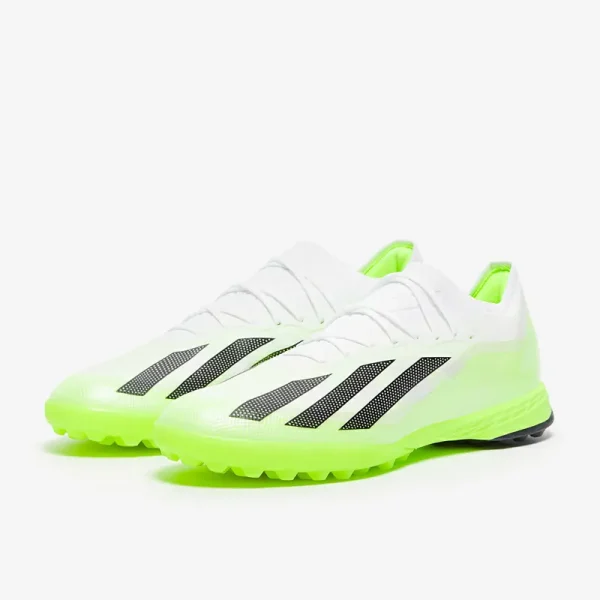 Adidas X Crazyfast.1 TF - Hvide/Core Sorte/Lucid Citron Fodboldstøvler