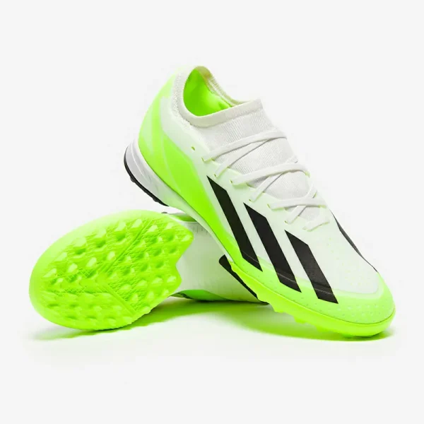 Adidas X Crazyfast.3 TF - Hvide/Core Sorte/Lucid Citron Fodboldstøvler