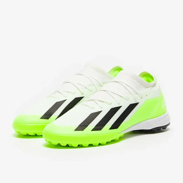 Adidas X Crazyfast.3 TF - Hvide/Core Sorte/Lucid Citron Fodboldstøvler