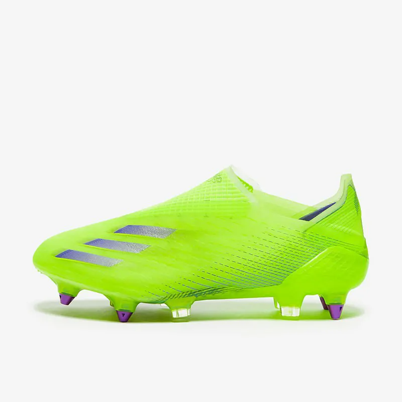 Adidas X Ghosted+ SG - Signal Grønne/Energy Ink/Semi Solar Slime Fodboldstøvler