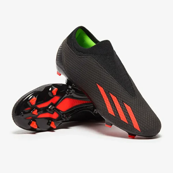 Adidas X Speedportal.3 uden snørebånd FG - Core Sorte/Solar Rød/Solar Grønne Fodboldstøvler