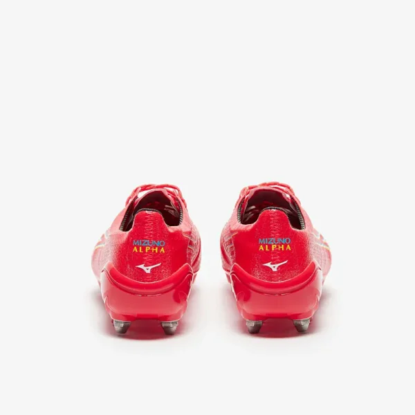 Mizuno Alpha Made In Japan SG Mix - Fiery Coral/Hvide/Bolt Fodboldstøvler