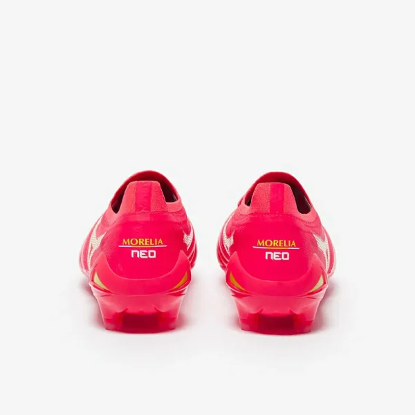 Mizuno Morelia Neo IV Beta Elite FG - Fiery Coral/Bolt Fodboldstøvler