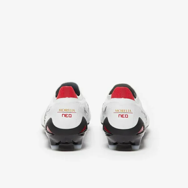 Mizuno Morelia Neo IV Beta Made In Japan FG - Hvide/Sorte/Rød Fodboldstøvler