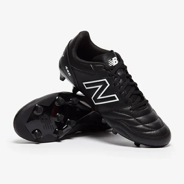 New Balance 442 V2 Academy FG - Sorte/Hvide Fodboldstøvler