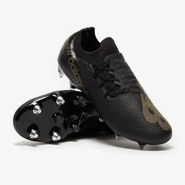 New Balance Furon V7 Pro SG - Sorte/Guld Fodboldstøvler