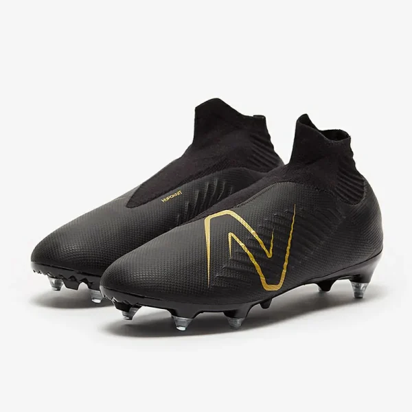 New Balance Tekela V4 Magia SG - Sorte/Guld Fodboldstøvler