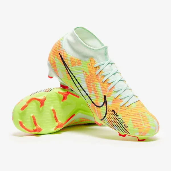 Nike Air Zoom Mercurial Superfly IX Academy FG/MG - Mint Foam/Sorteened Blå/Total Orange Fodboldstøvler