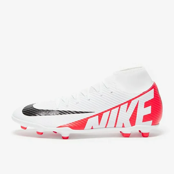 Nike Air Zoom Mercurial Superfly IX Club MG - Hvide/Bright Crimson/Sorte Fodboldstøvler