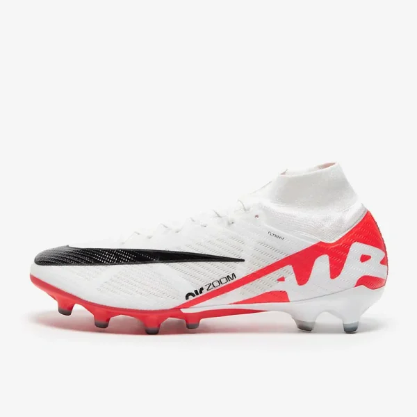 Nike Air Zoom Mercurial Superfly IX Elite AG - Hvide/Bright Crimson/Sorte Fodboldstøvler