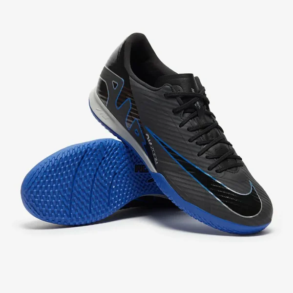 Nike Air Zoom Mercurial Vapor XV Academy IC - Sorte/Chrome/Hyper Royal Fodboldstøvler