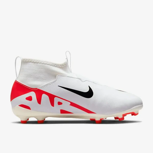 Nike Børn Air Zoom Mercurial Superfly IX Academy FG/MG - Hvide/Bright Crimson/Sorte Fodboldstøvler