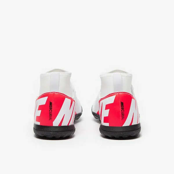 Nike Børn Air Zoom Mercurial Superfly IX Club TF - Hvide/Bright Crimson/Sorte Fodboldstøvler