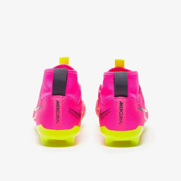 Nike Børn Air Zoom Mercurial Superfly IX Pro FG - Lyserøde Blast/Volt/Gridiron Fodboldstøvler