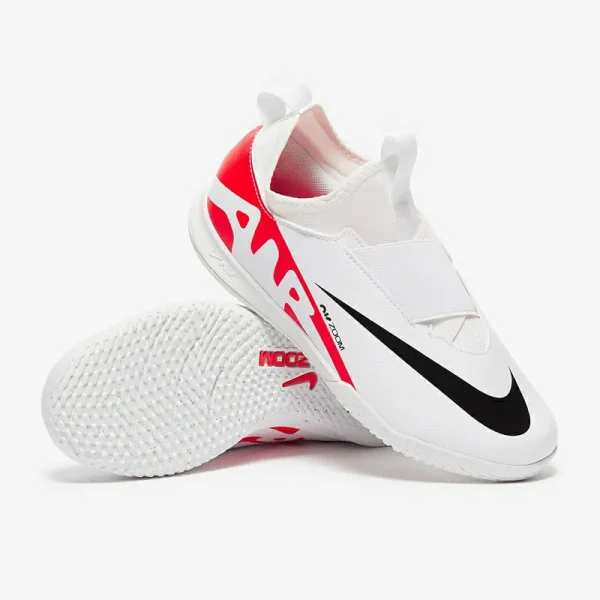 Nike Børn Air Zoom Mercurial Vapor XV Academy IC - Hvide/Bright Crimson/Sorte Fodboldstøvler