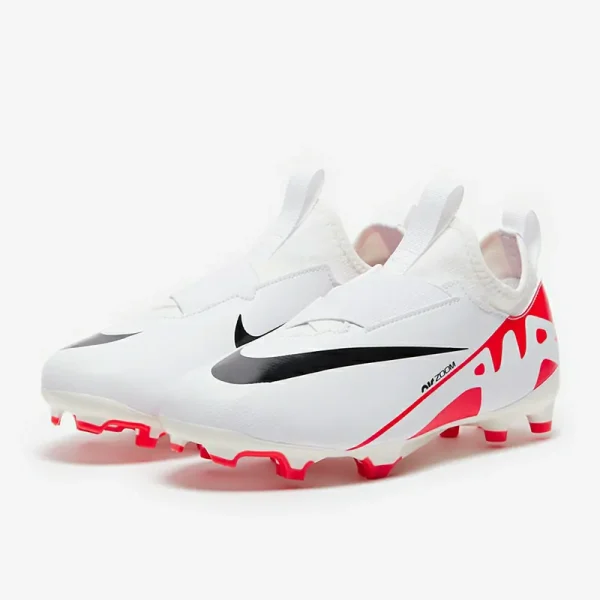 Nike Børn Air Zoom Mercurial Vapor XV Academy MG - Hvide/Bright Crimson/Sorte Fodboldstøvler