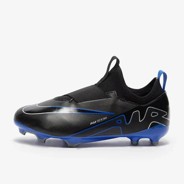 Nike Børn Air Zoom Mercurial Vapor XV Academy MG - Sorte/Chrome/Hyper Royal Fodboldstøvler