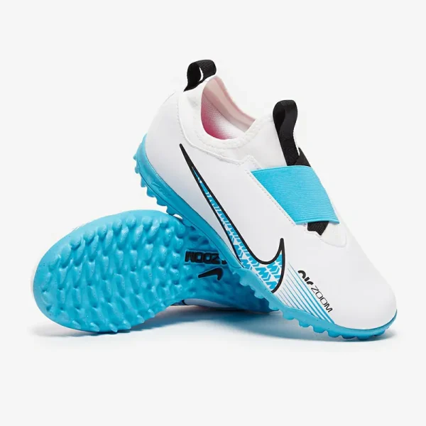 Nike Børn Air Zoom Mercurial Vapor XV Academy TF - Hvide/Baltic Blå/Lyserøde Blast Fodboldstøvler