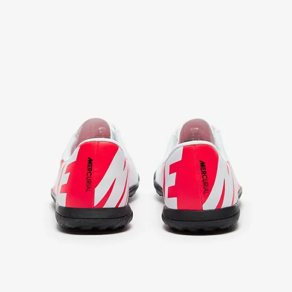 Nike Børn Air Zoom Mercurial Vapor XV Club TF GS - Hvide/Bright Crimson/Sorte Fodboldstøvler